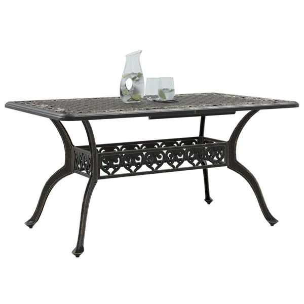 Bronzener Gartentisch 150x90 cm
