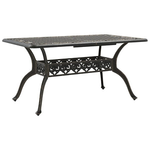 Bronzener Gartentisch 150x90 cm