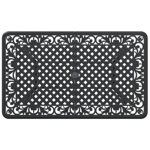 Schwarzer Gartentisch 150x90 cm Aluminiumguss