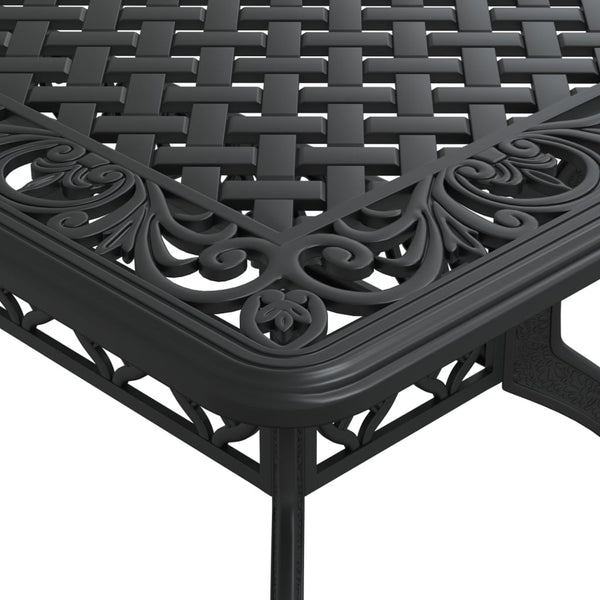Schwarzer Gartentisch 150x90 cm Aluminiumguss
