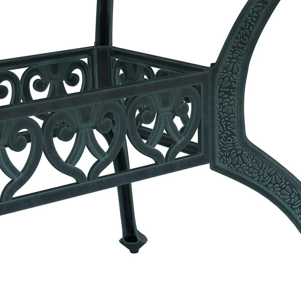 Grüner Gartentisch, 150x90 cm, Aluminiumguss