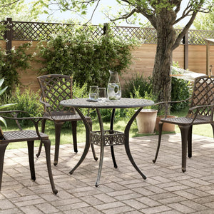 Bronzener Gartentisch Ø90 cm