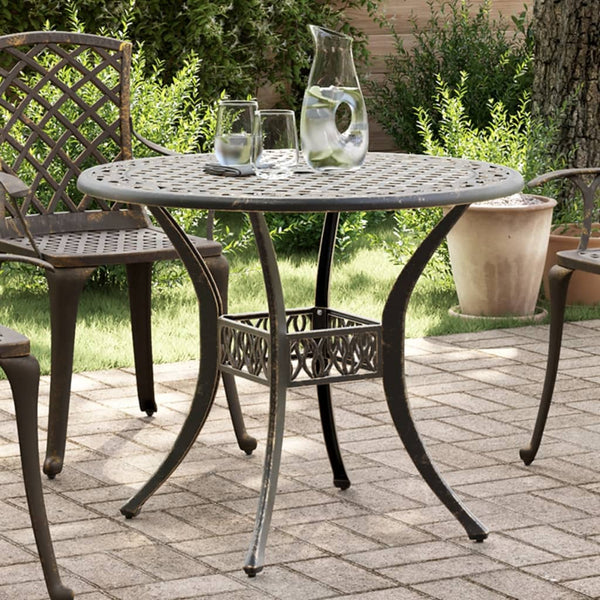 Bronzener Gartentisch Ø90 cm