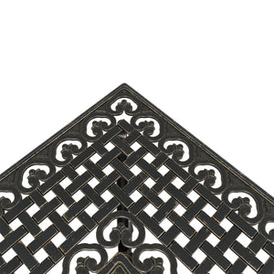 Bronzener Gartentisch 80x80 cm Aluminiumguss