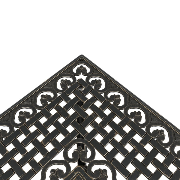 Bronzener Gartentisch 80x80 cm Aluminiumguss