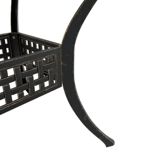 Bronzener Gartentisch 80x80 cm Aluminiumguss