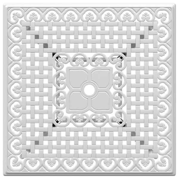 Weißer Gartentisch aus Aluminiumguss, 80x80 cm
