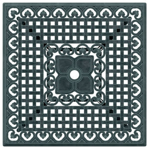 Grüner Gartentisch 80x80 cm Aluminiumguss