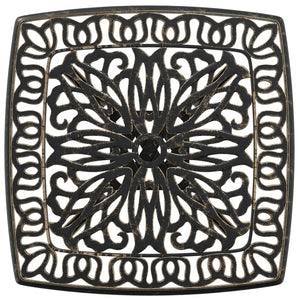 Bronzener Gartentisch 53x53 cm Aluminiumguss