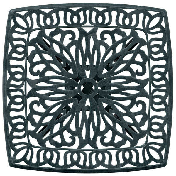 Grüner Gartentisch Aluminiumguss 53x53cm