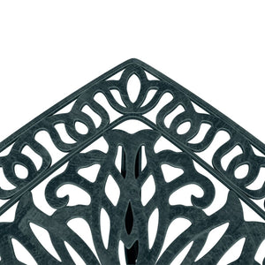 Grüner Gartentisch Aluminiumguss 53x53cm