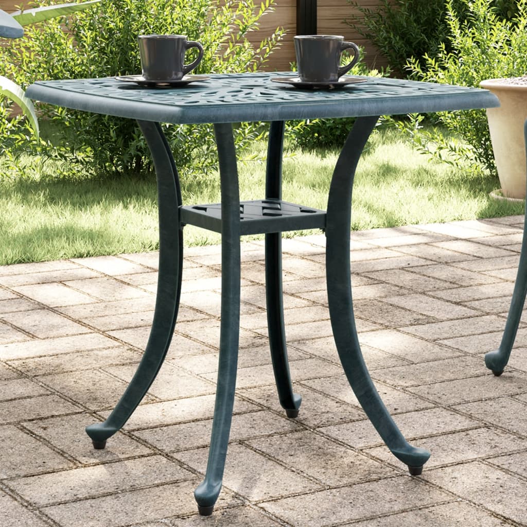 Grüner Gartentisch Aluminiumguss 53x53cm