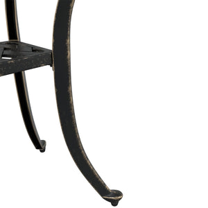 Bronzener Gartentisch Ø48cm Aluminiumguss
