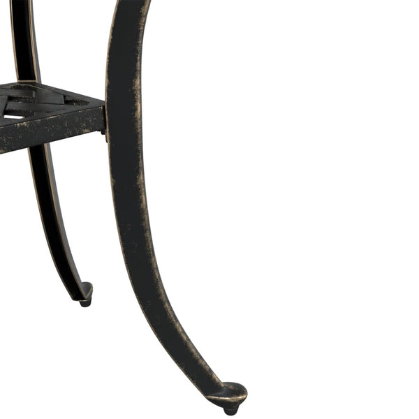 Bronzener Gartentisch Ø48cm Aluminiumguss