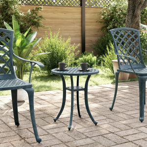Grüner Gartentisch Ø48cm Aluminiumguss