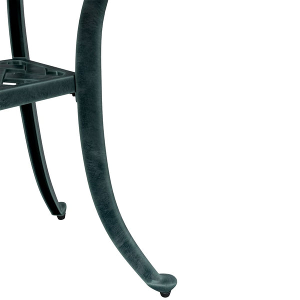 Grüner Gartentisch Ø48cm Aluminiumguss