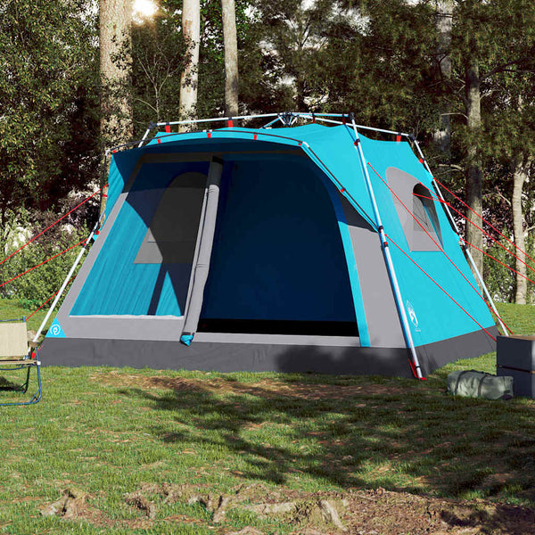 7-Personen Familienzelt Blau Quick Release