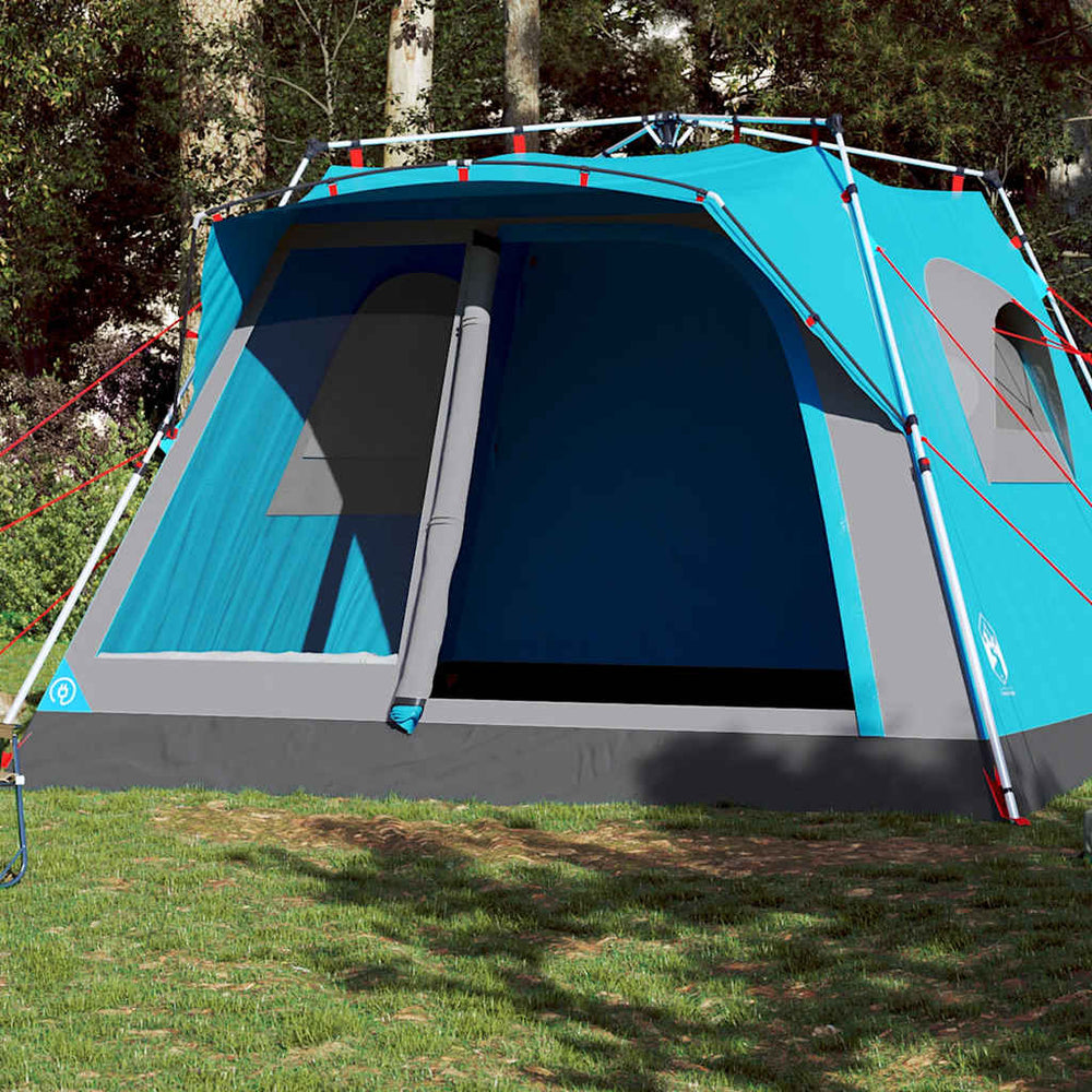 7-Personen Familienzelt Blau Quick Release