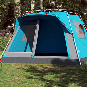 7-Personen Familienzelt Blau Quick Release