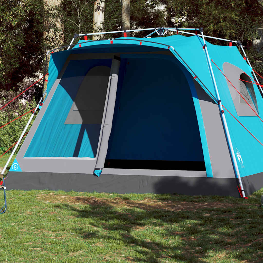 7-Personen Familienzelt Blau Quick Release
