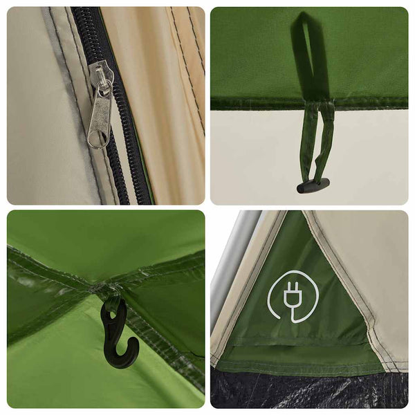 6-Personen Kuppelzelt Grün Quick Release