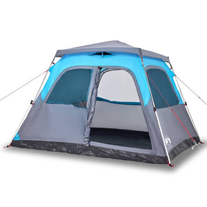 6-Personen-Kuppelzelt Blau Quick Release