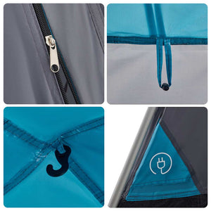 6-Personen-Kuppelzelt Blau Quick Release