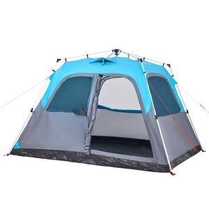 6-Personen-Kuppelzelt Blau Quick Release