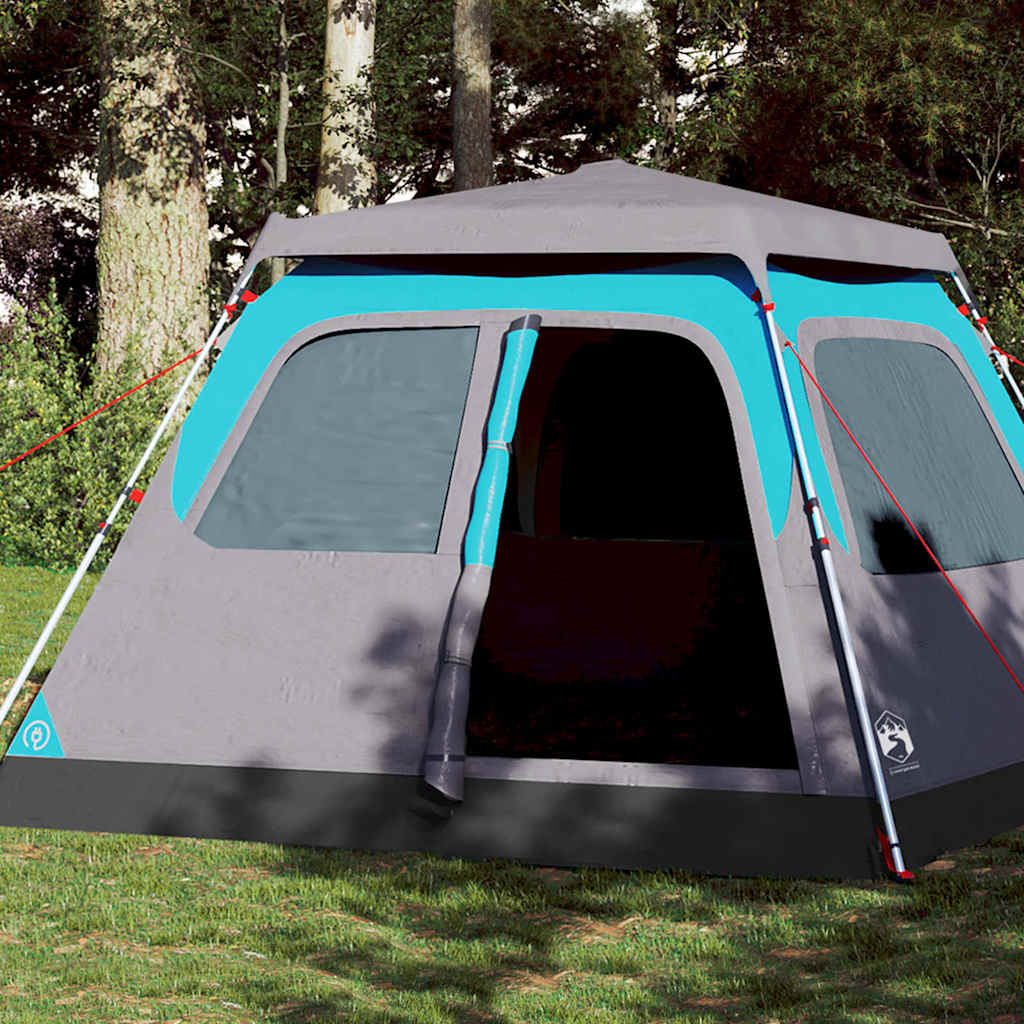 6-Personen-Kuppelzelt Blau Quick Release