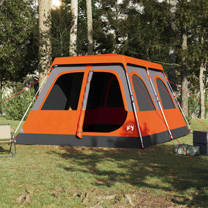 10-Personen Kuppelzelt Grau/Orange
