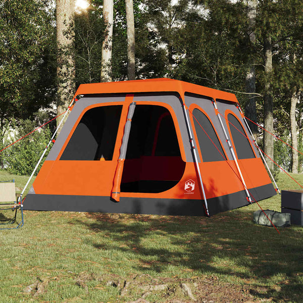 10-Personen Kuppelzelt Grau/Orange