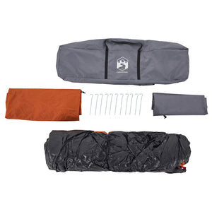 10-Personen Kuppelzelt Grau/Orange