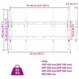 TV Wandhalterung 26-63 Zoll, VESA 600x400, 50kg
