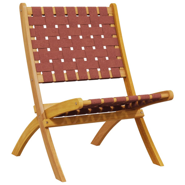 Klappbare Gartenstühle 2er Set Akazie Rot