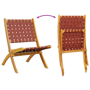 Klappbare Gartenstühle 2er Set Akazie Rot