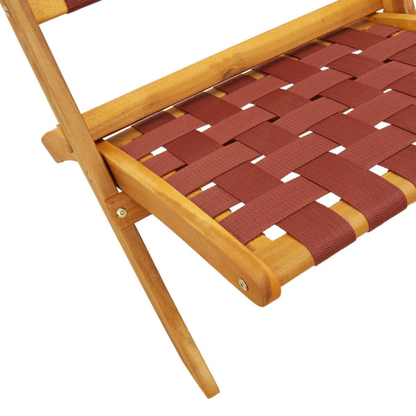 Klappbare Gartenstühle 2er Set Akazie Rot