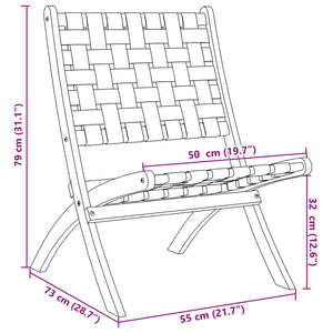 Klappbare Gartenstühle 2er Set Akazie Rot