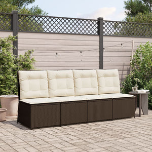 Gartensessel mit Liegefunktion & Kissen