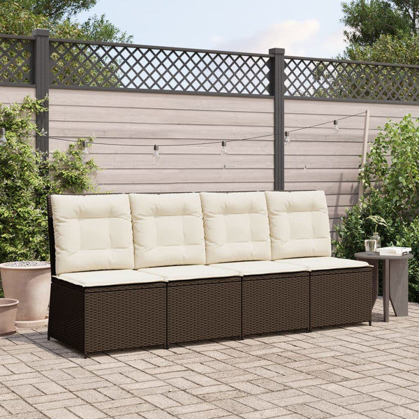 Gartensessel mit Liegefunktion & Kissen