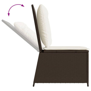 Gartensessel mit Liegefunktion & Kissen