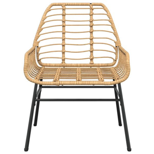 Gartenstühle 2er Set Braun Poly Rattan