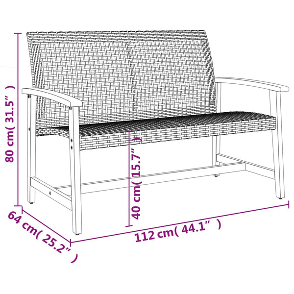 5-teiliges Garten Lounge Set Grau