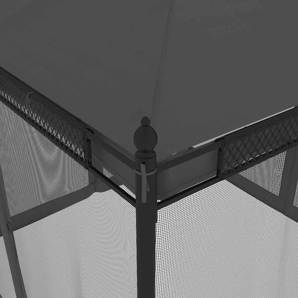 Pavillon mit Netz Anthrazit 2,93x2,93m