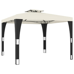 Pavillon mit Doppeldach Creme 2,98x2,98m