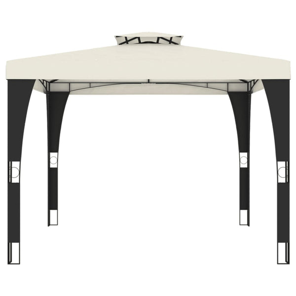 Pavillon mit Doppeldach Creme 2,98x2,98m