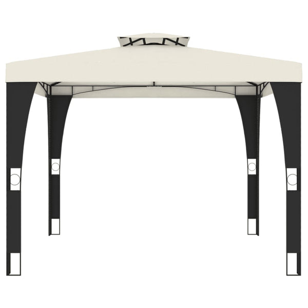 Pavillon mit Doppeldach Creme 2,98x2,98m