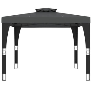 Anthrazit Pavillon 2,98x2,98m mit Doppeldach