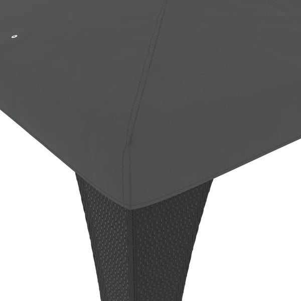 Anthrazit Pavillon 2,98x2,98m mit Doppeldach
