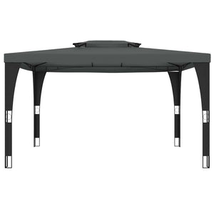 Anthrazit Pavillon mit Doppeldach 3,98x2,98m