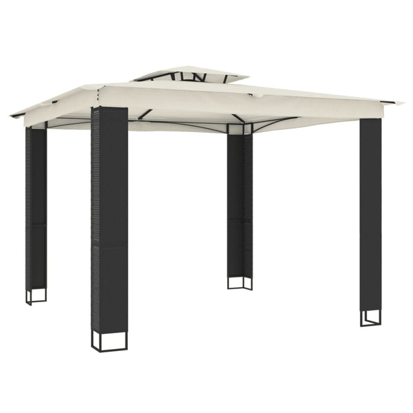 Pavillon mit Doppeldach Creme 2,94x2,94m
